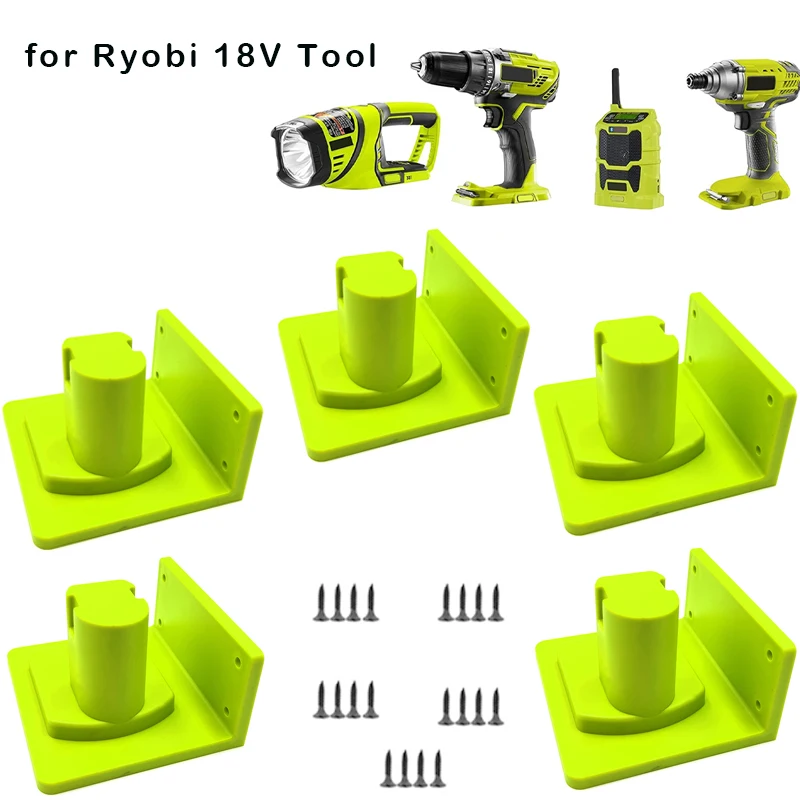 1/5pcs for Ryobi Stand 18V Battery Adapter Wall Mount Drill Back Box