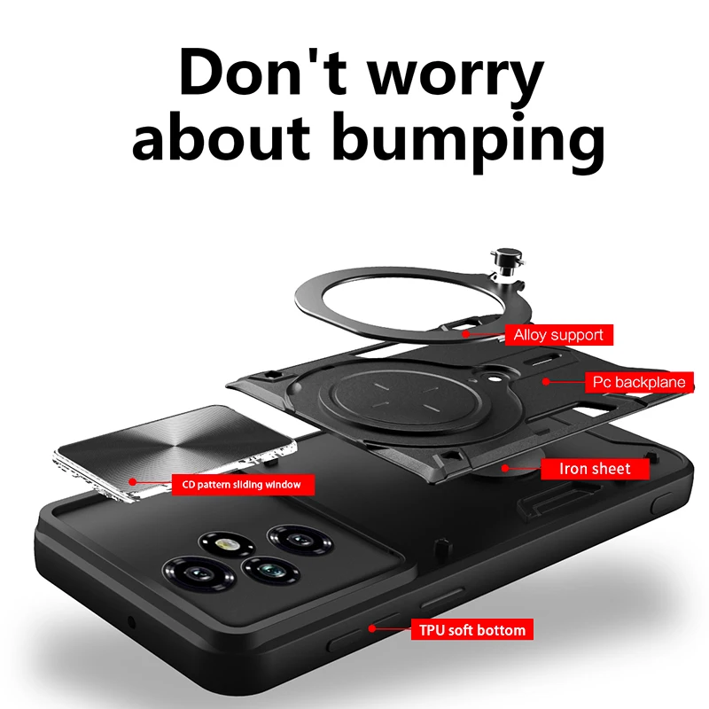360° Rotating Metal Magnetic Car Holder Armor Phone Case