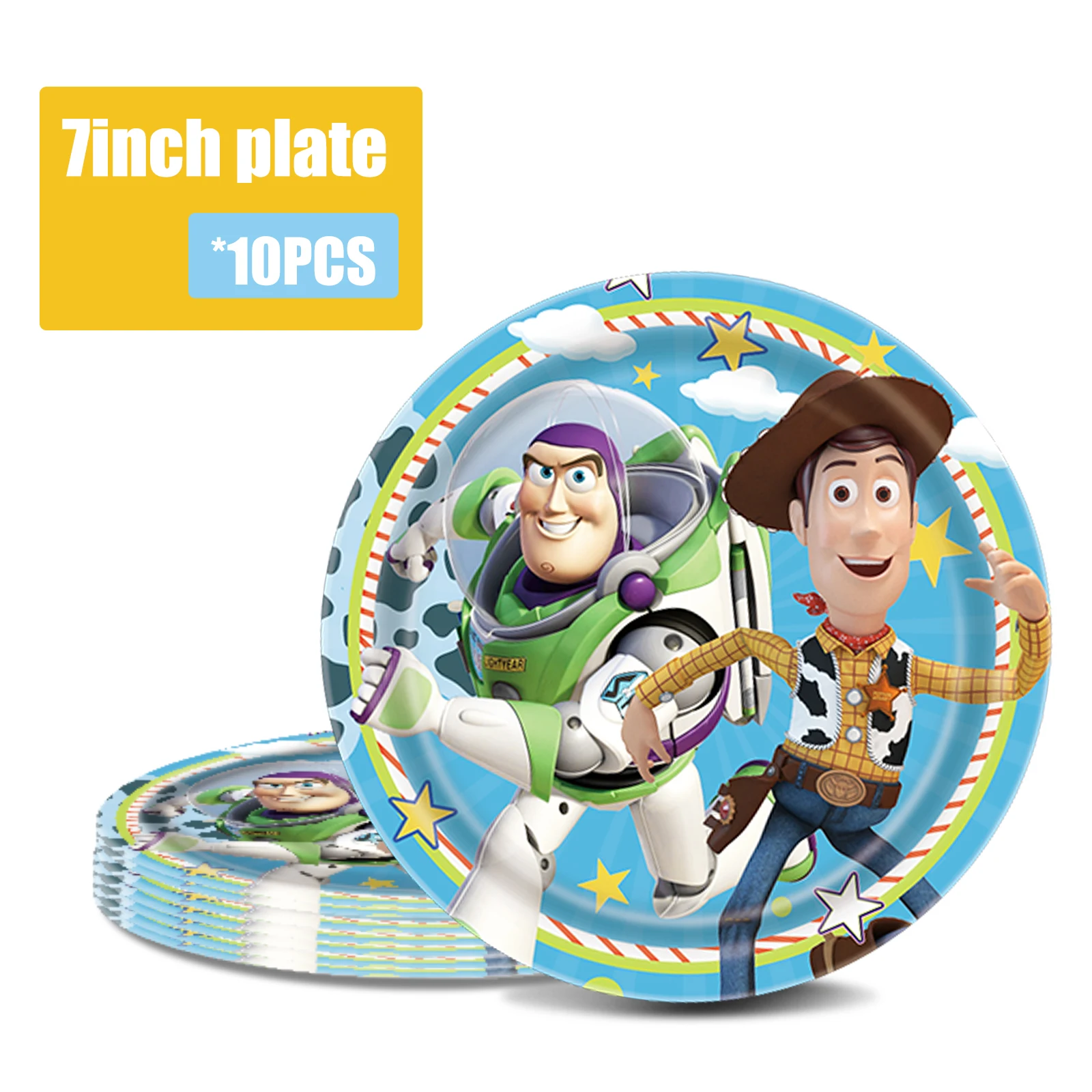 Birthday Party Supplies Carton Toy Story Tableware Paper Plate Ballon Cup Tablecloth For Kids Boys