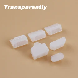 Silicone Dust Plug Set - USB & HDMI Interface Anti - Dust Cap Cover (Transparent)