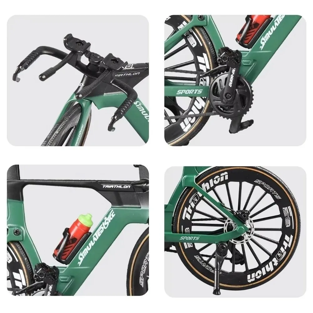 Colorful Simulated Road Bike Toy with Water Bottle – Collectible Desktop Ornament