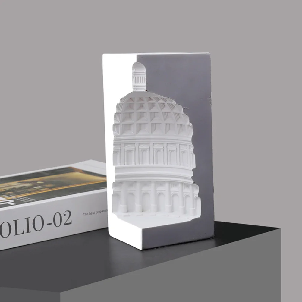 

Roman Pantheon Building Model Adornment Decoration Architecture Statue Home Living Room Creative Bookend Models