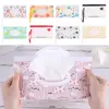 2Pcs EVA Baby Wet Wipe Pouch Wipes Holder Case Flip Cover Snap-Strap Reusable Refillable Wet Wipe Bag Outdoor Useful Tissue Box 5