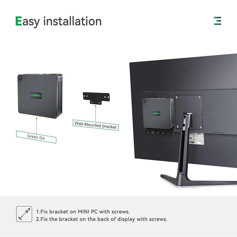 TRIGKEY Green G4 Mini PC Win11 Intel 11th Gen N100 with 16GB DDR4