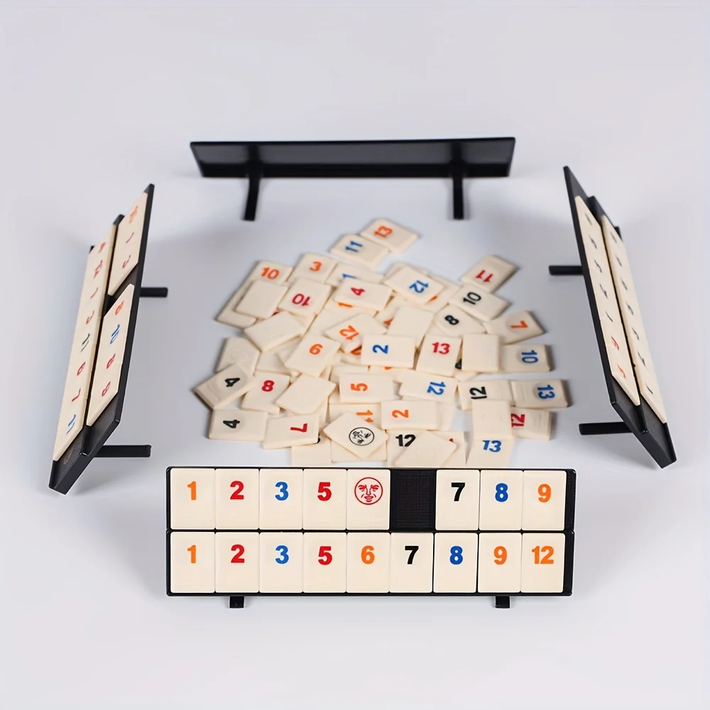 Classic Family Board Games Mini Rummy Tile With Racks Fun Math Puzzle classic-family-board-games-mini-rummy-tile-with-racks-fun-math-puzzle