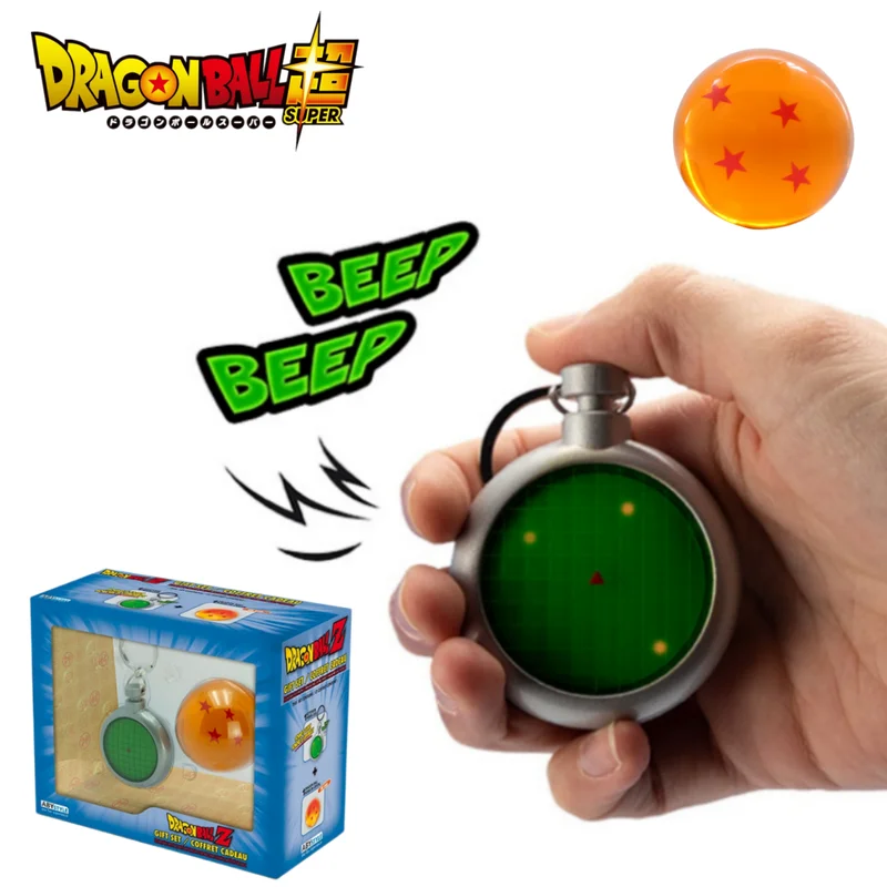 

Dragon Ball Radar Anime Figure Dragon Ball Z Gift Set Radar 3D Keychain Light Sound Metal Rubber Figure Model Toys Gifts