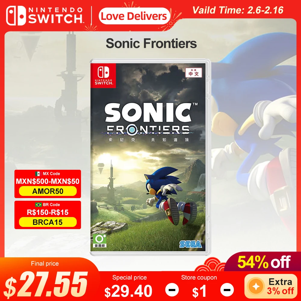 Sonic Frontier Nintendo Switch Offerte Di Gioco 100% Original Physical Game Card 1 Player Action Genere Per Nintendo Switch Oled Lite