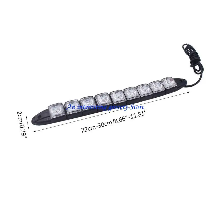 652d 2PCS 해양 보트 LED 스트립 조명 카약 요트 내비게이션 조명 IP67 방수