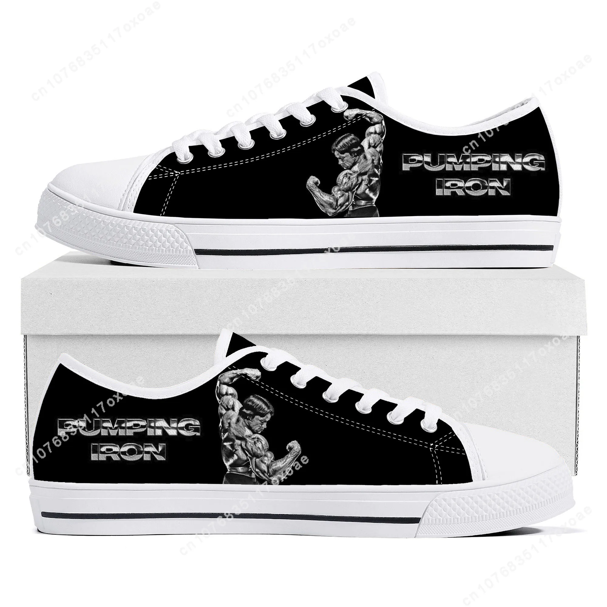 

Arnold Schwarzenegger Bodybuilder Low Top Sneakers Mens Womens Teenager High Quality Canvas Sneaker Casual Shoes Customize Shoe