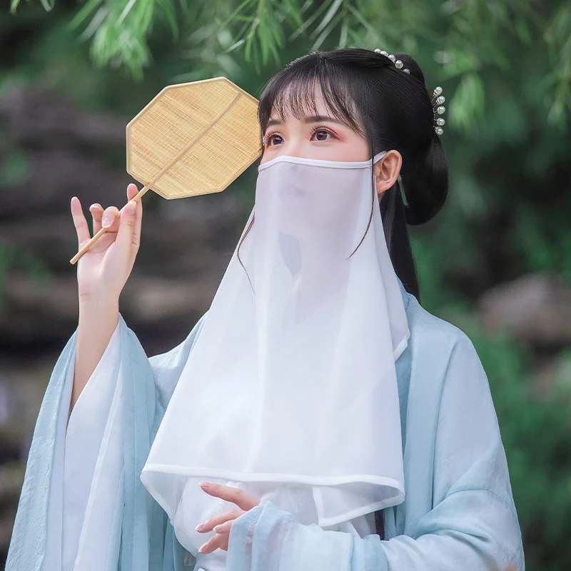 Cosplay Hat Antique Hanfu Chiffon Veil Cover Face Protect Face Ancient Wind Hanfu Accessories Cosplay