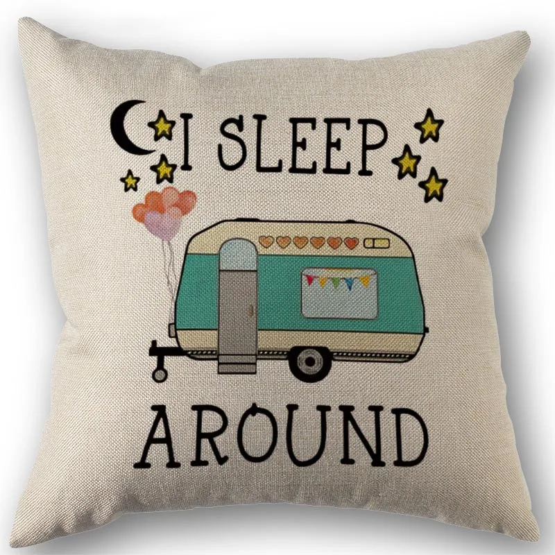 Elegant Cotton Linen Decorative Cushion Cover, Square Zipper Pillowcase, 45x45cm Pillow Cover