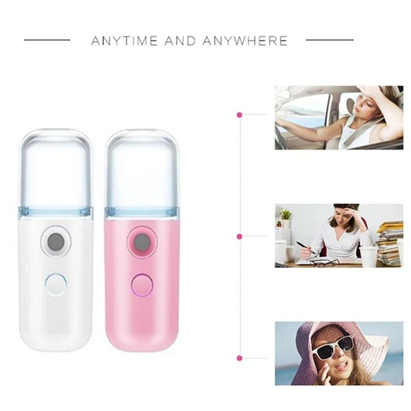 Mini humidificateur portable aste sans fil, pulvérisateur de visage personnel, brumisateur frais, voiture, maison, bureau, petit, 30ml