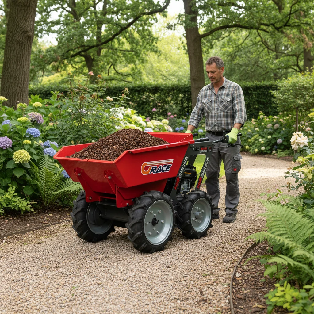 Garten- und Landwirtschafts-Mini-Kipper 1-2 Tonnen Selbstfahrender Hydraulischer Kipplader für Be- und Entladung