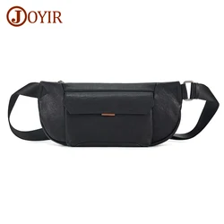 JOYIR Genuine Leather Sling Bag Small Chest Shoulder Crossbody Bag for Men 6.73 Inch Slim Mini Sling Travel for Hiking Casual
