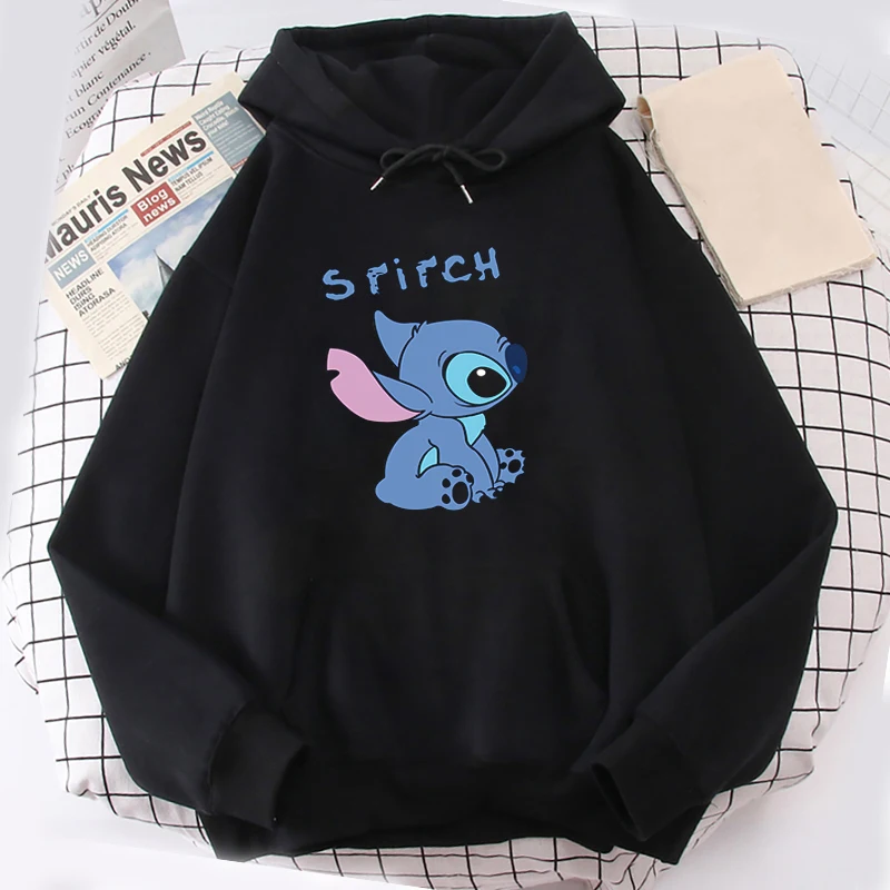 Spring And Fall Printed Sweatshirts Movie Stitch Men Women Fashion Hoodies Pullover Streetwear Hooded Sweatshirt Tops