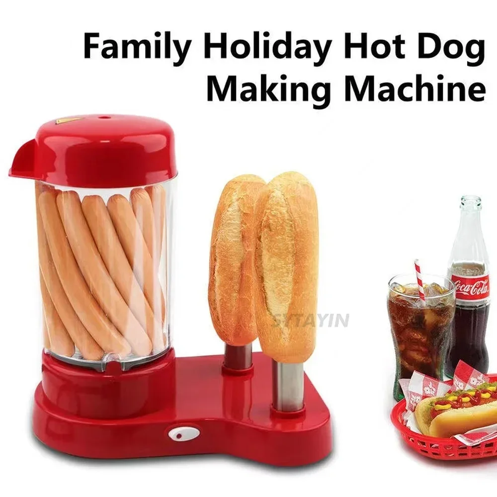 

Multifunctional Hot Dog Machine,2in1 Home Breafast Machines,steamed Toasted Breakfast Machine,Easy To Clean,Automatic Power-off