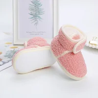 Baby Shoes for Girls Boys Winter Warm Newborn Boots Fashion Infant Plush Booties Soft Sole Anti-slip Toddler First Walkers Shoes 4