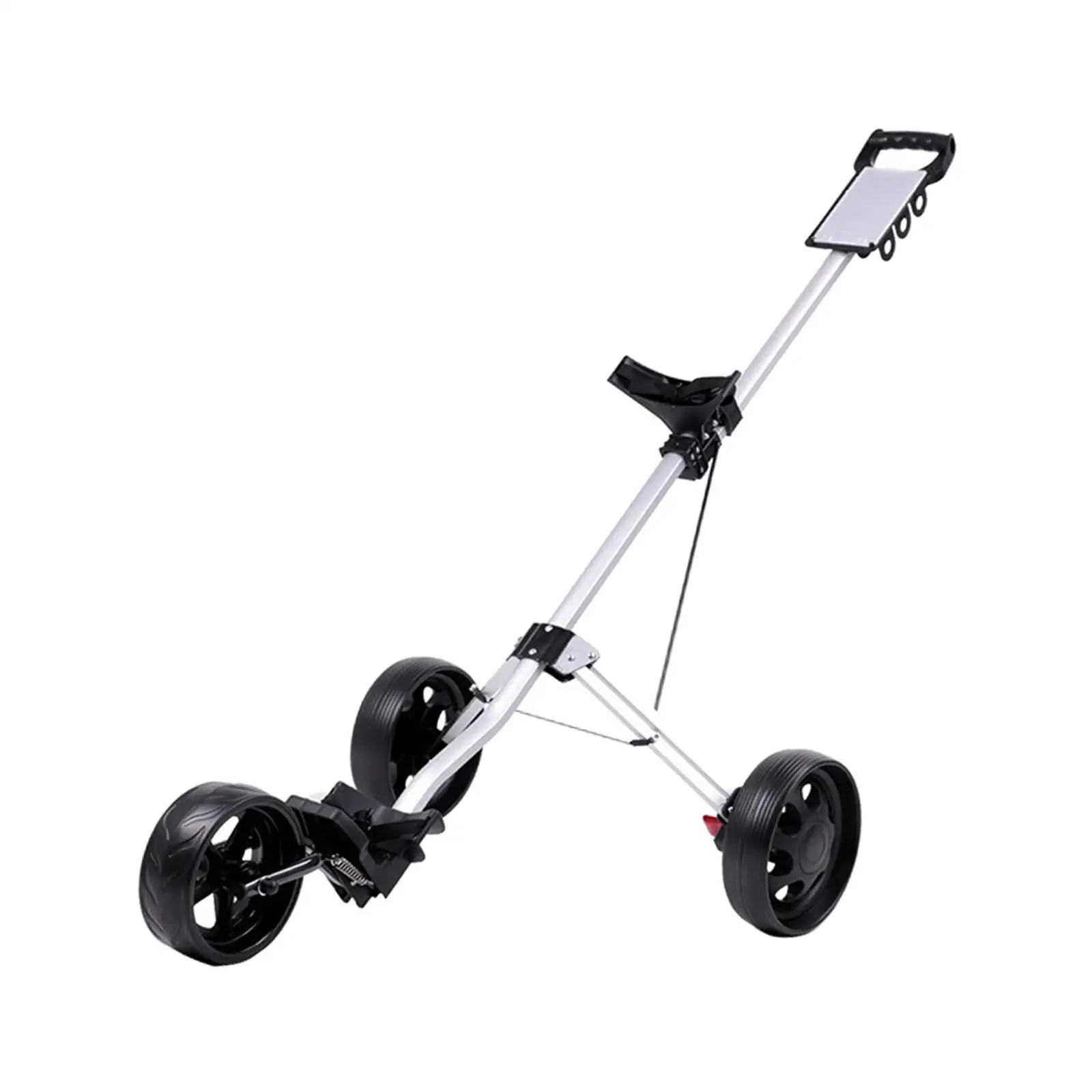 Push Pull Golf Cart 3 Wheeled Caddy Cart with Scoreboard Golf Pull Cart