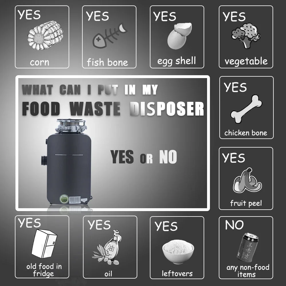 Food Waste Disposer Kitchen Waste Disposer Sink Food Disposal DSKZI-560