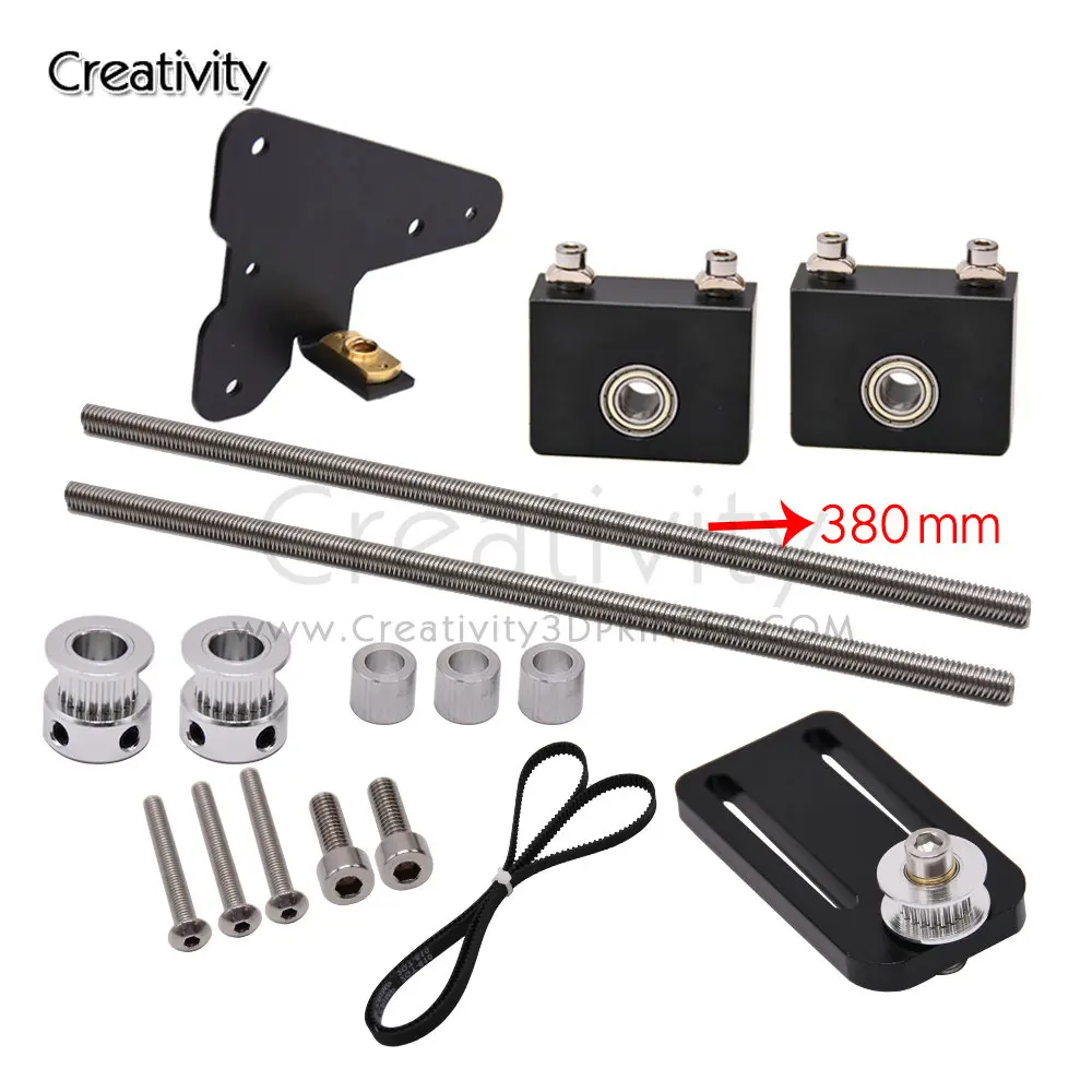 Creativity Dual Z Axis Upgrade Kit with T8*8 Lead Screw Stepper Motor For Ender 3 Ender 3 V2 CR10 3D Printer Parts screw motor 42 34 t8 8 300mm lead screw 1 0a 28n cm screw rod linear 17hs4034 servo motor with lead screw 3d printer parts