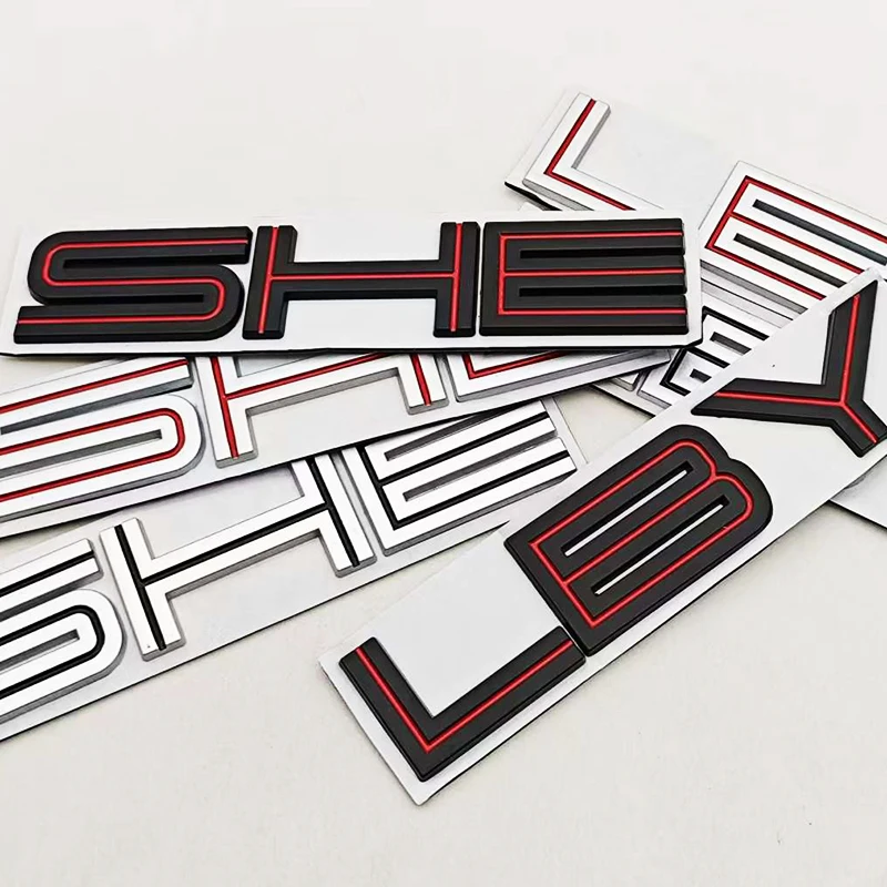 3D 메탈 블랙 실버 레드 자동차 스티커 레터 SHELBY 로고 엠블럼 리어 트렁크 배지 포드 머스탱 SHELBY GT 자동차 액세서리