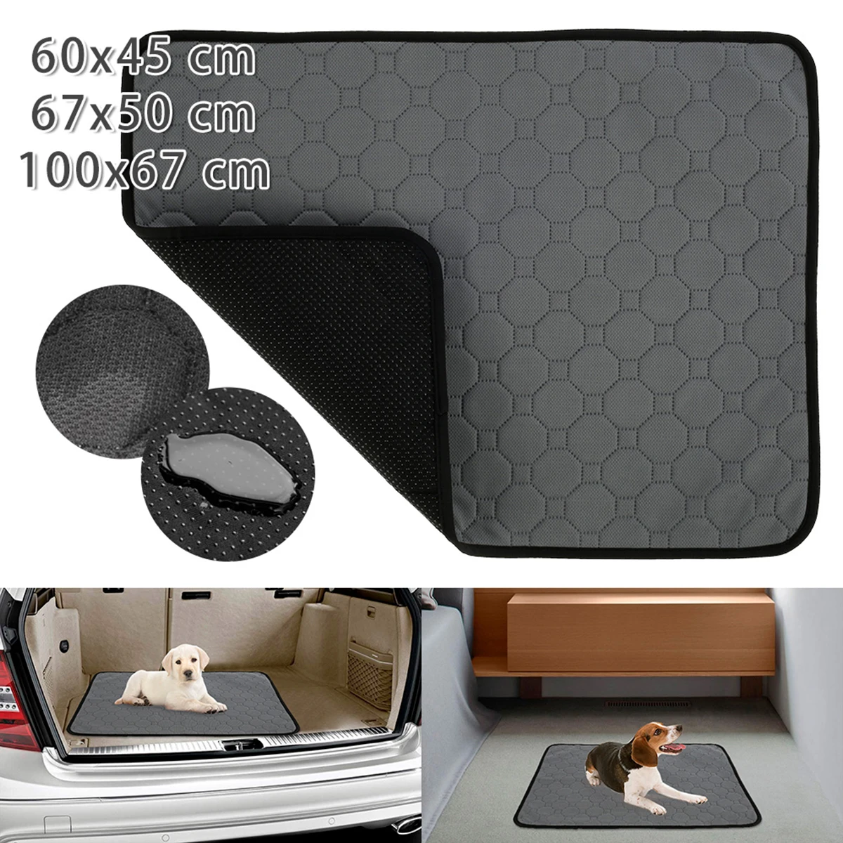 Dog Mat,Pet Urine Pad Can Be Repeatedly Washed Dog Urine Pad Absorbent Non-Slip Waterproof main image 0