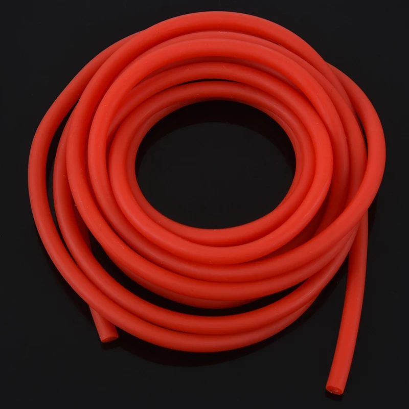 ELOS-2X Tubing Oefening Rubber Weerstand Band Katapult Dub Katapult Elastische, Rood 2.5M