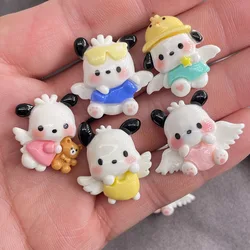10pcs Kawaii Cartoon Animals Dog Cabochons Flatbacks Resin Parts Diy Party Hairpin Accessories Home Decoration Craft