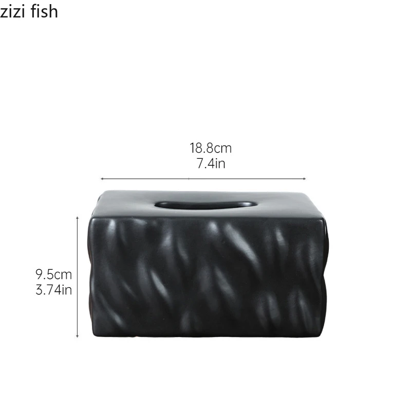 Modern Simplicity Ceramic Tissue Box Living Room Coffee Table Removable Tissue Box Desktop Napkin Paper Box Home Decoration 5
