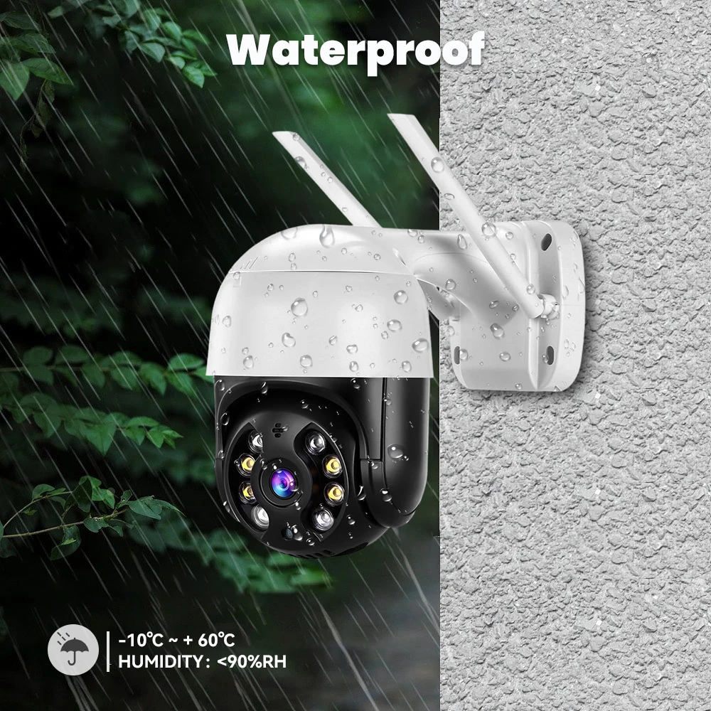 4K 8MP PTZ Wifi IP Camera Esterna 4X Zoom Digitale AI Rilevamento Umano Telecamera Senza Fili H.265 P2P Audio 1080P 5MP Telecamera di Sicurezza CCTV - immagine 4