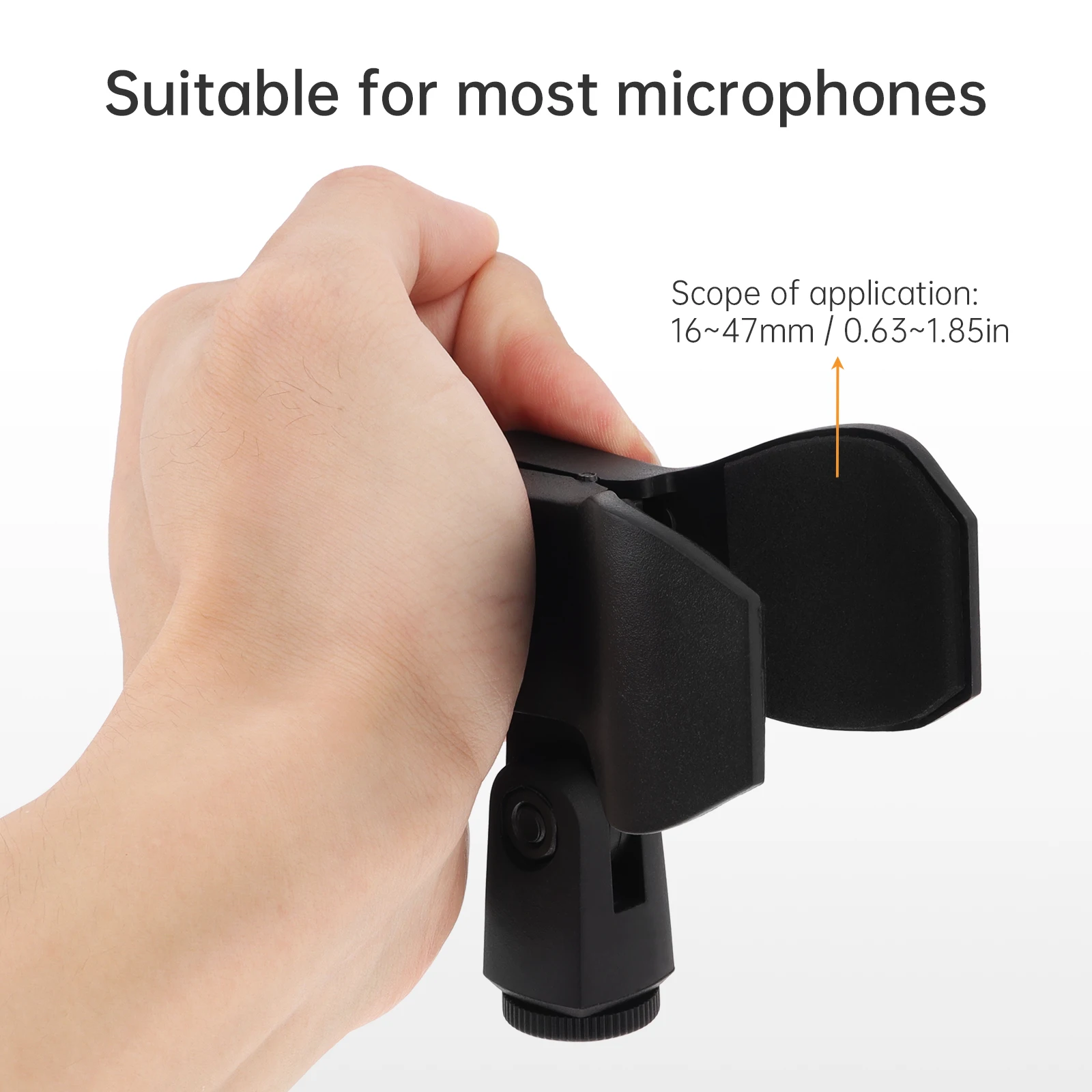 Universal Microphone Clip Clamp Bracket 1/4 Inch Condenser Microphone Clip Live Tripod Stand Accessories 1pcs microphone mount clamp