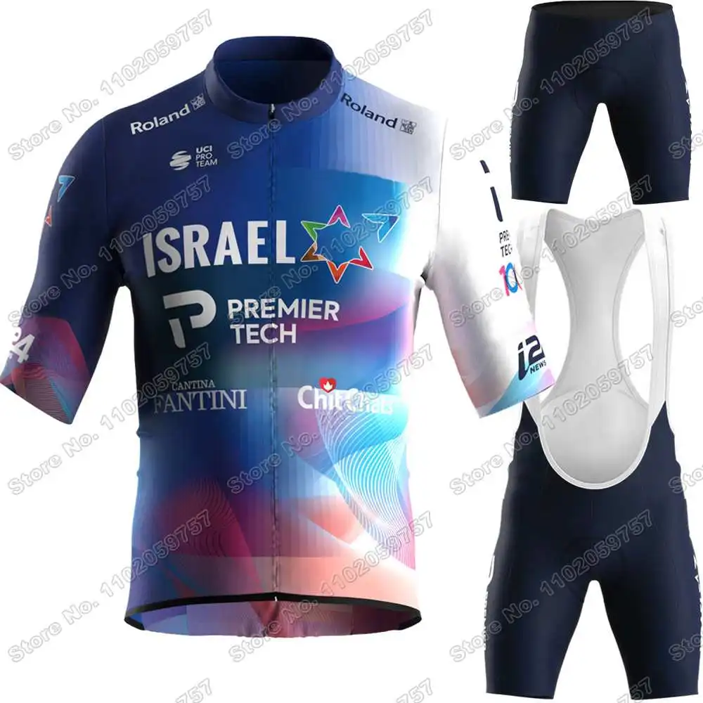 Israel Team Cycling Jersey Set Men IPT Cycling Clothing Summer Road Bike Shirts Suit Bicycle Bib Shorts MTB Maillot