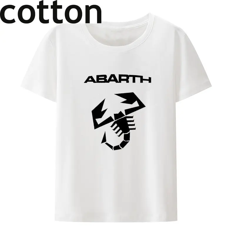 Maglietta Abarth scorpion Maglietta in cotone Maglietta Italia Moda Casual abiti classici T-shirt corte da uomo_voghion.com