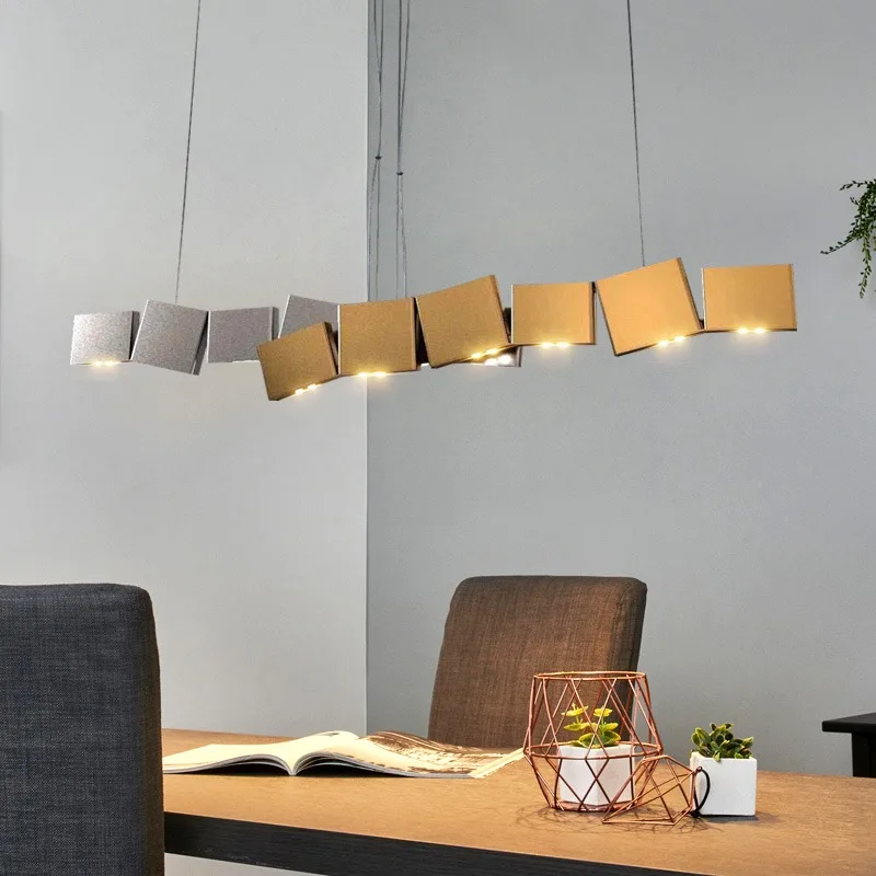 Home Decor Avize Modelleri Ceiling Chandelier Lighting Modern Suspension Lampara Luxury Led Long Dining Room Designer Lampe