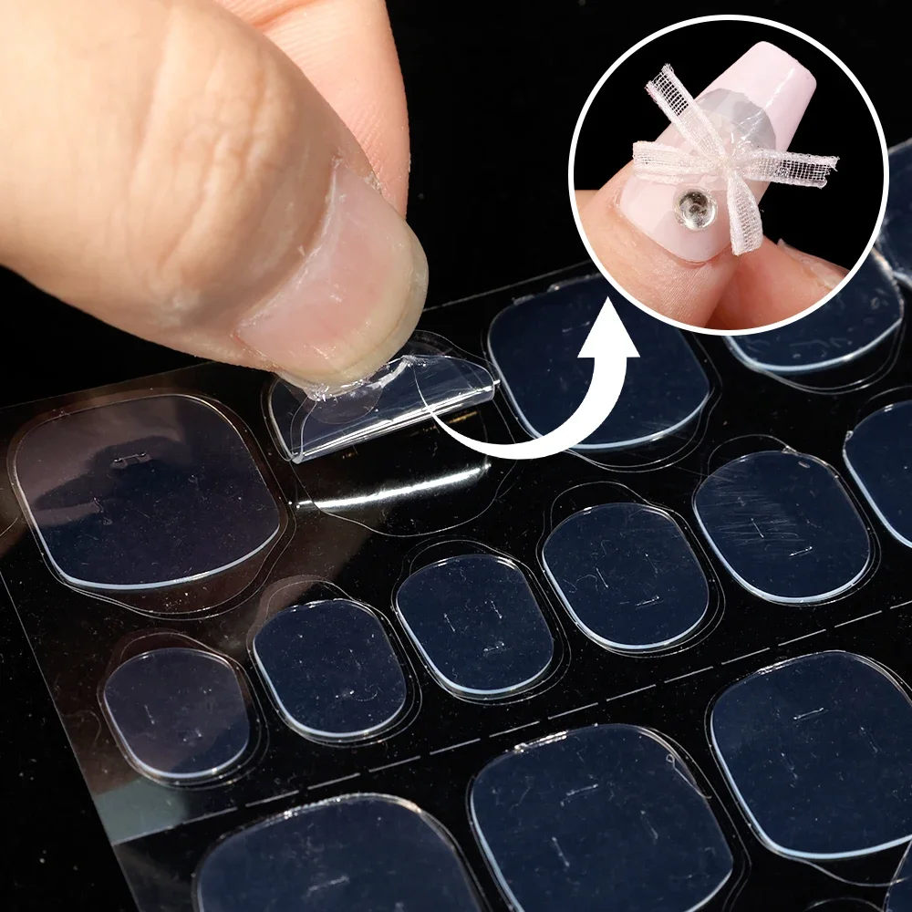 UV Jelly Solid Nail Glue Double-Sided Press-On Nails Stickers Transparent Strong Adhesive Lasting False Nail Glue Manicure Tools