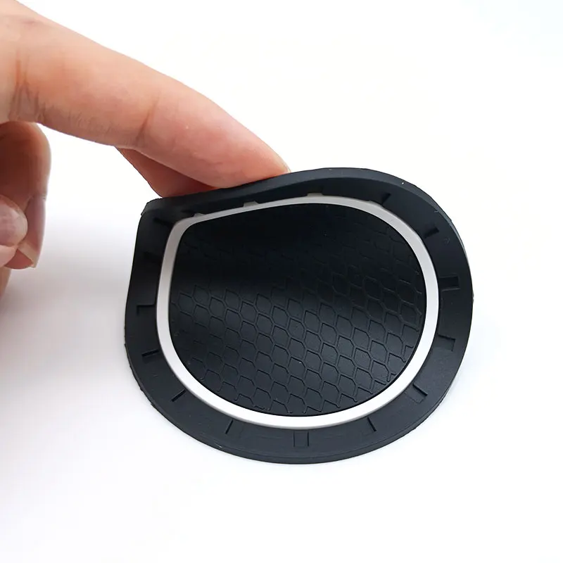2PCS/LOT 7.2CM Universal PVC non-slip mat car coaster water cup slot car decoration interior accessories stickers auto styling