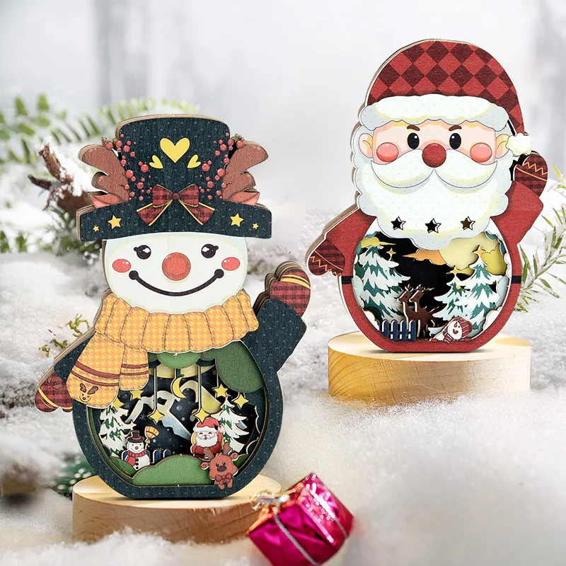 

3D сборные наборы, деревянное рукоделие, искусственная игрушка, Рождественские новые поделки, украшения для дома, искусственные украшения, рождественский подарок