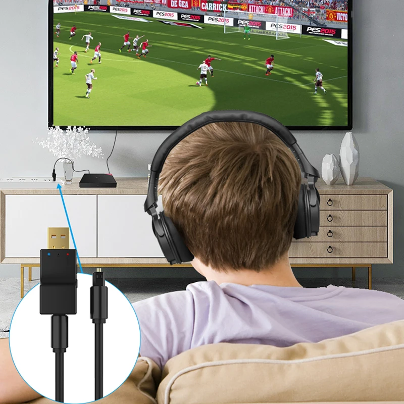 JCKEL USB SPDIF Optical Wireless Bluetooth Transmitter Dongle 5.0 BT Receiver Adapter Low Lantency For TV PC USB Audio
