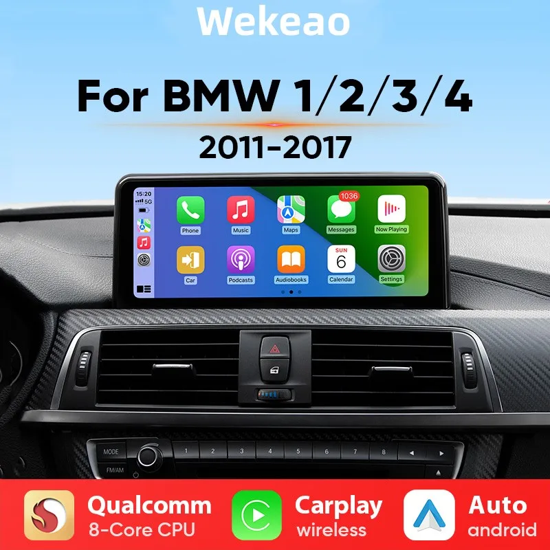 

8.8" Wireless Apple Carplay Multimedia Display Screen Android 12 Auto For BMW 1/2/3/4 Series F20/F21/F22/F30/F31/F32/F33/F34/F36