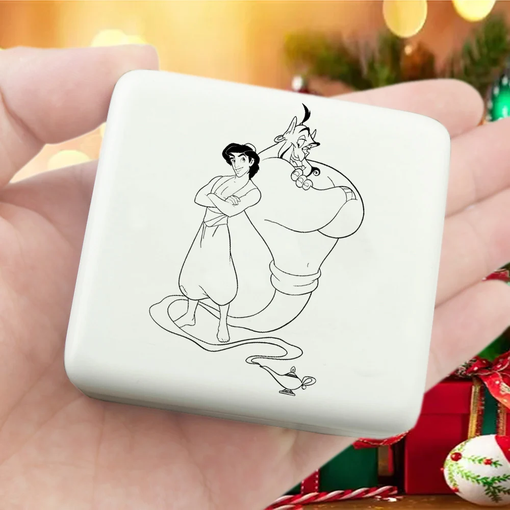 Rosiking White Wooden Clockwork Music Box Aladdin theme song♫ WHOLE NEW WORLD ♫ For Friends Christmas Valentines Birthday Gifts 3