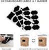 Airtight Food Storage Containers w/ Lids,24 pcs Plastic Kitchen &Pantry Organization Canisters BPA Free,Includes 24 Labels Black 5