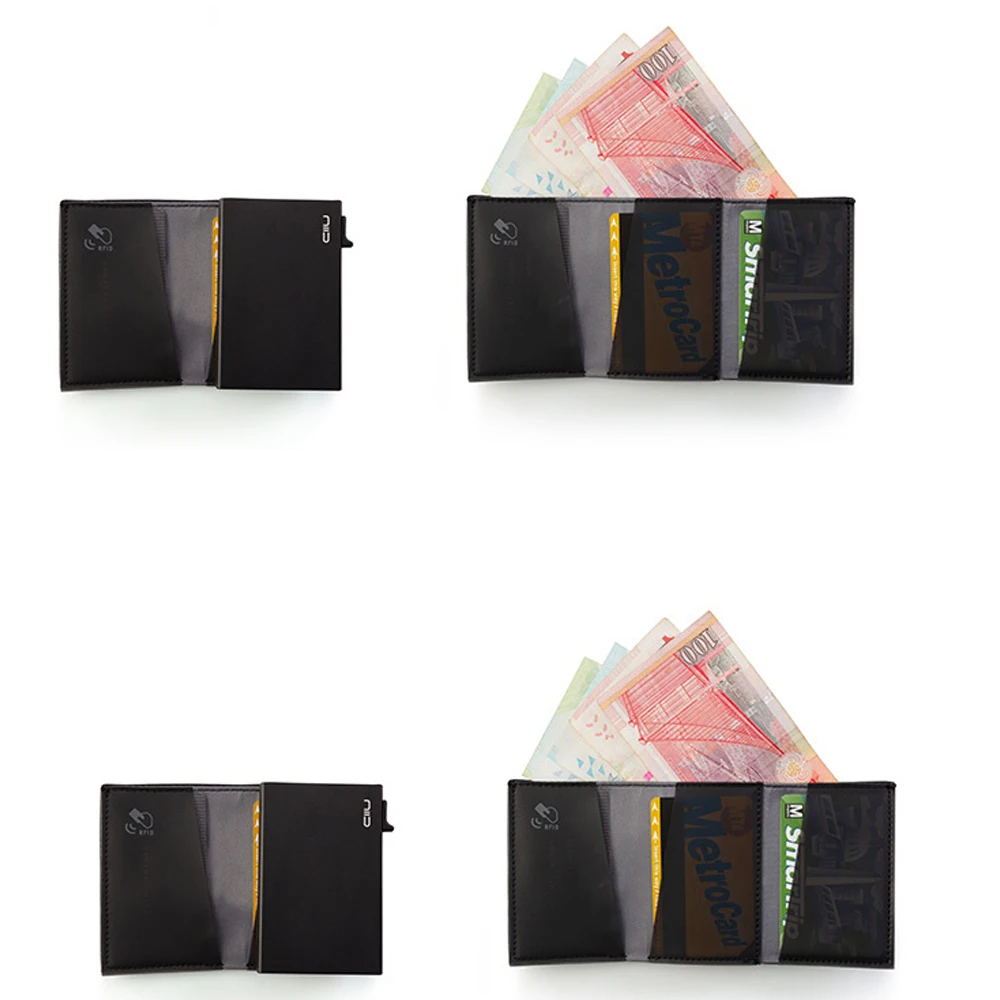 Anti-theft RFID oryginalne skórzane etui na karty portfel męski moneta torebka etui na karty Portomonee męski portfel portfel męski