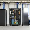 Storage Cabinet with Lockable Doors, Functional Garage Storage Cabinet, Tool Cabinet Garage Organization Cabinet with Hanging Ro 6