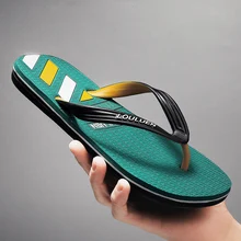 

High Quality Brand Men Flip Flops Summer Beach Flip Flops Men Fashion Green Breathable Casual Men Beach Slippers Summer Outdoor