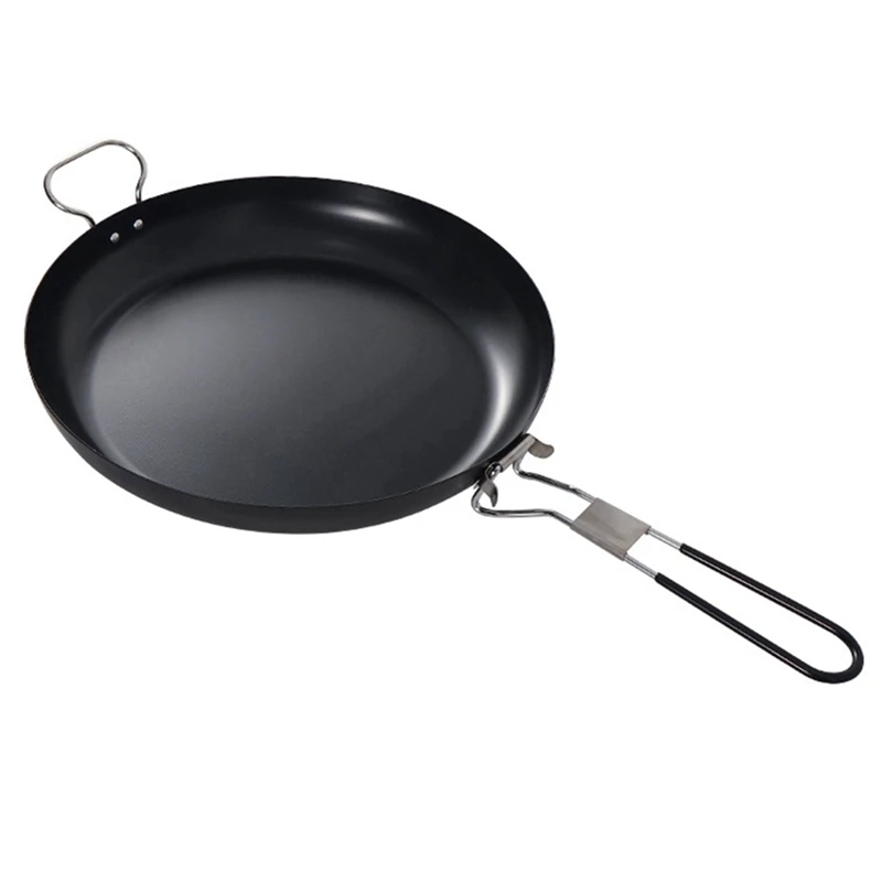 

Metal Portable Frying Pan Picnic Camping Folding Pan Cookware Non Stick Pan For Camping Accessories