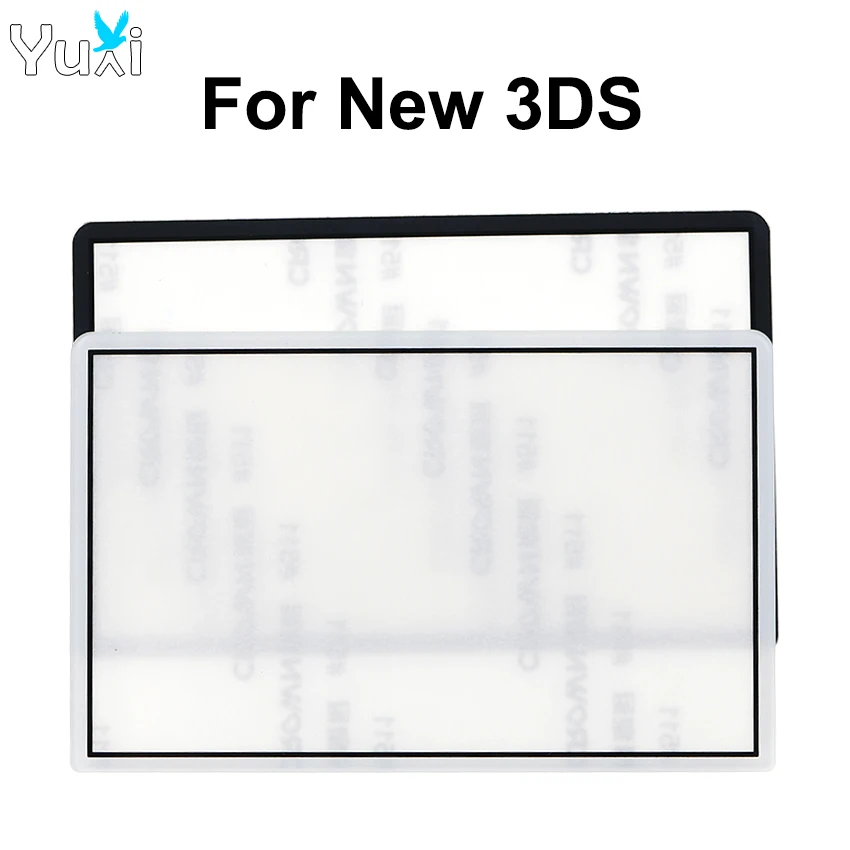 

YuXi Top Mirror Glass Lens Cover Upper LCD Screen Protector Panel Replacement For New 3DS Console