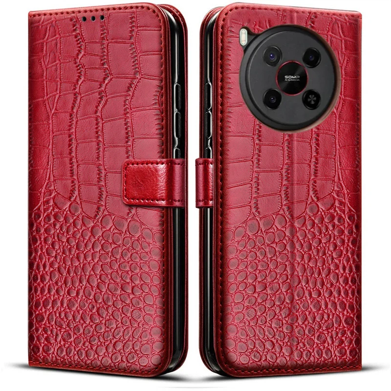 Elegant Magnetic Flip Leather Wallet Case - Premium Shockproof Back Cover