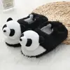 Winter Panda Slippers Kids Toddler Girl Non-slip Boys Fur Slides Cotton Indoor Shoes Warm Fluffy House Children Slippers