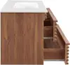 Render 36" Wall-Mount Bathroom Vanity in Walnut White 4
