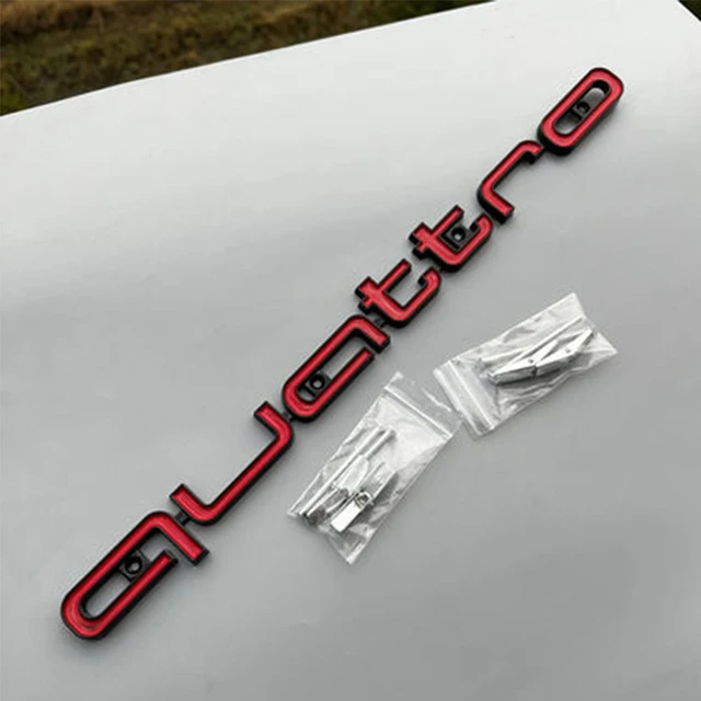 3D Quattro Logo Emblem Badge Modified Sticker For Audi A4 A5 A6 A7 RS5 RS6  RS7RS Q3 Front Grill Lower Trim ABS From Hzyk01, $58.55